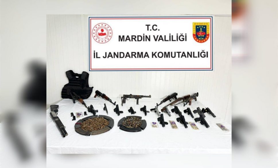 mardin’de yürütülen operasyonla onlarca silah ele geçirildi