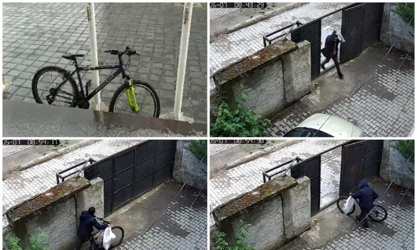 Bisiklet hırsızlığı kameralara yansıdı