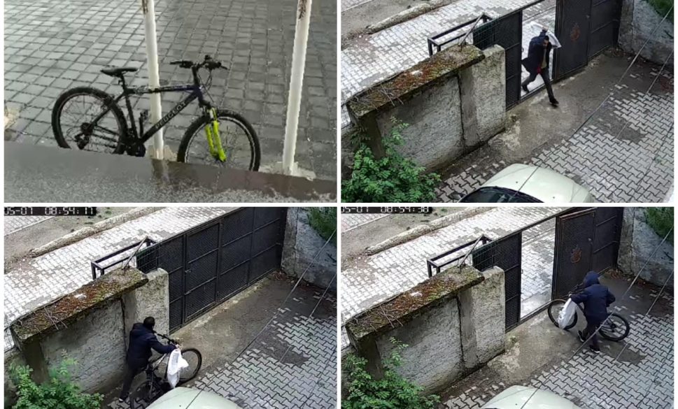 bisiklet hırsızlığı kameralara yansıdı
